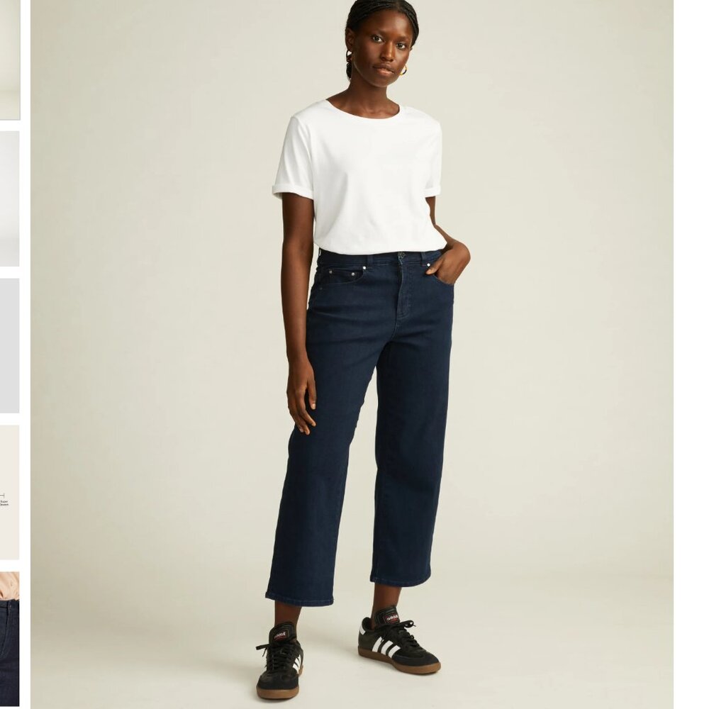 Universal Standard crop jeans indigo, size 10